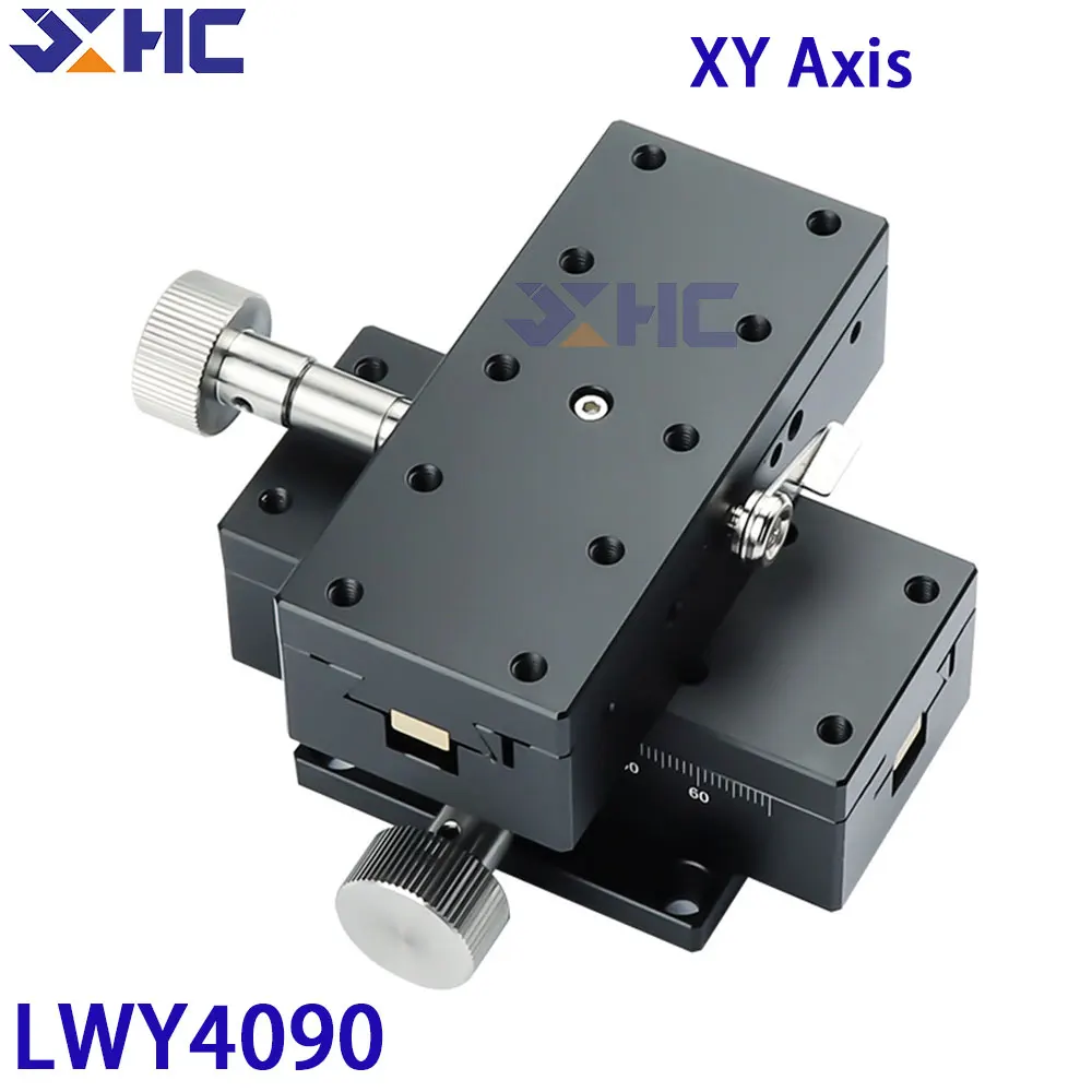 axe-xy-lwy4090-40-90mm-rainure-en-queue-d'aronde-haute-precision-table-coulissante-plate-forme-de-deplacement-bouton-d'engrenage-ajuster-curseur-guide-lineaire