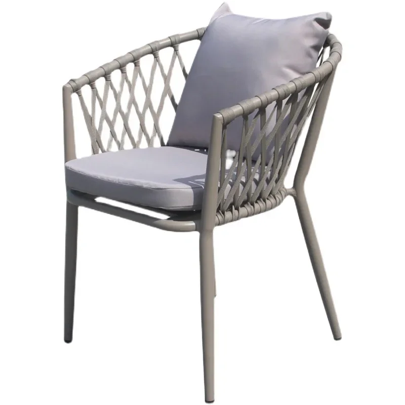 

Nordic outdoor tables and chairs, terrace outdoor leisure rope chairs, waterproof and sun protection