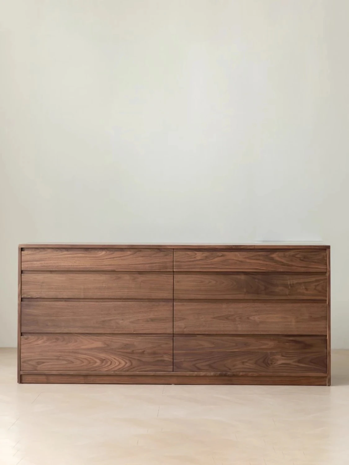 

North American black walnut eight-bucket cabinet solid wood storage cabinet simple modern side cabinet drawer