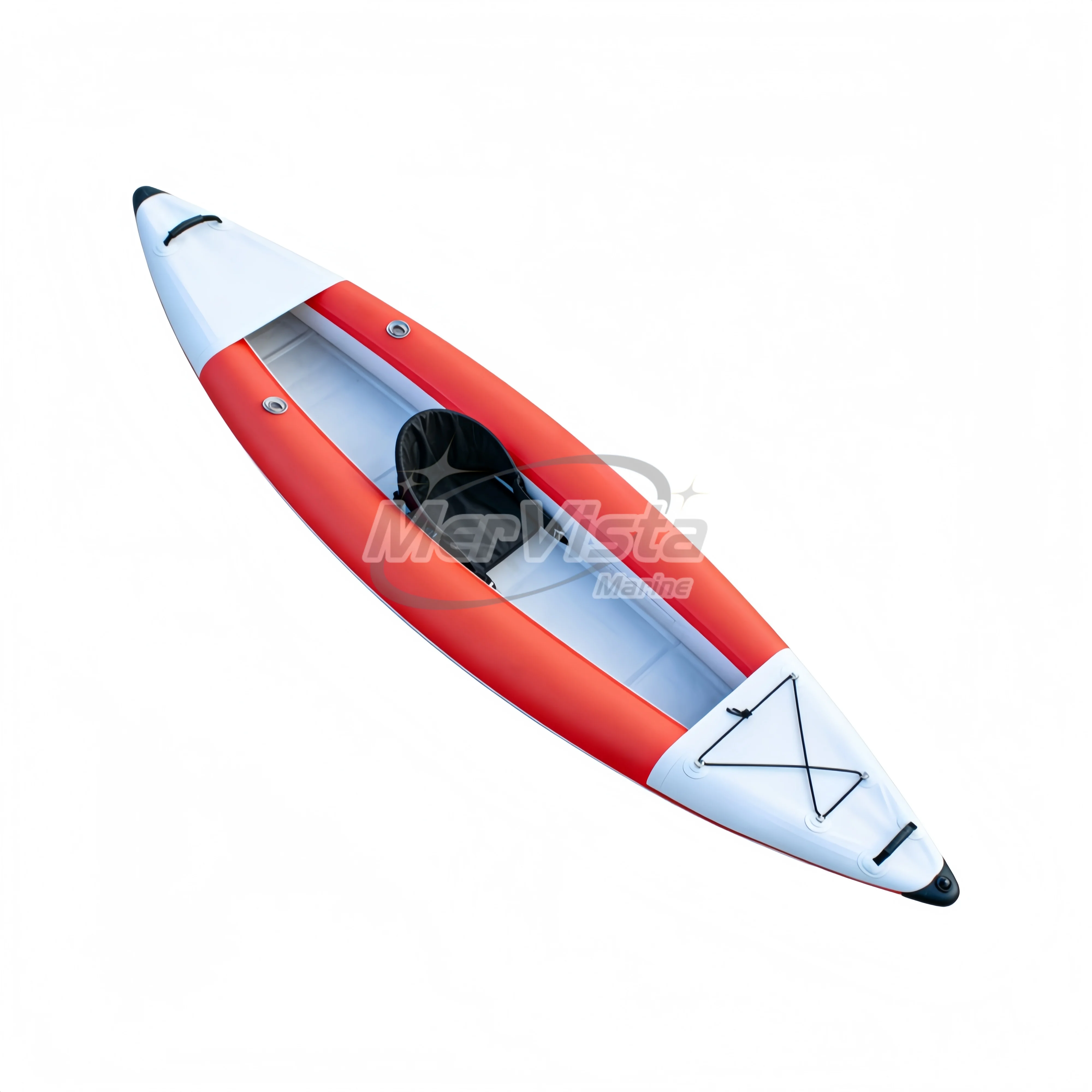 Inflatable Tandem Kayak, 420cm Two Seat Design, Heavy Duty PVC Drop Stitch Floor, with Paddles, for Ocean Lake River Touring
