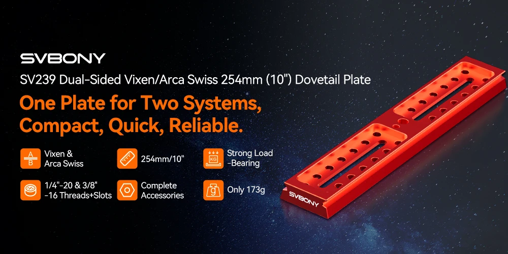 Svbony Neues Upgrade Astrofotografie-Teleskop APO SV555 und SV239 Schwalbenschwanzplatte Rot für Astrofotografie – Detail 13