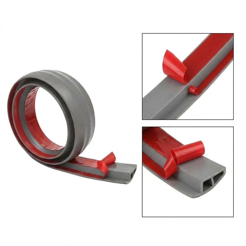 Self-Adhesive Floor Transition Strip 3.3FT, Gray PVC Carpet Edge Trim For Smooth Thresholds, Waterproof Doorway For Ramp Reducer