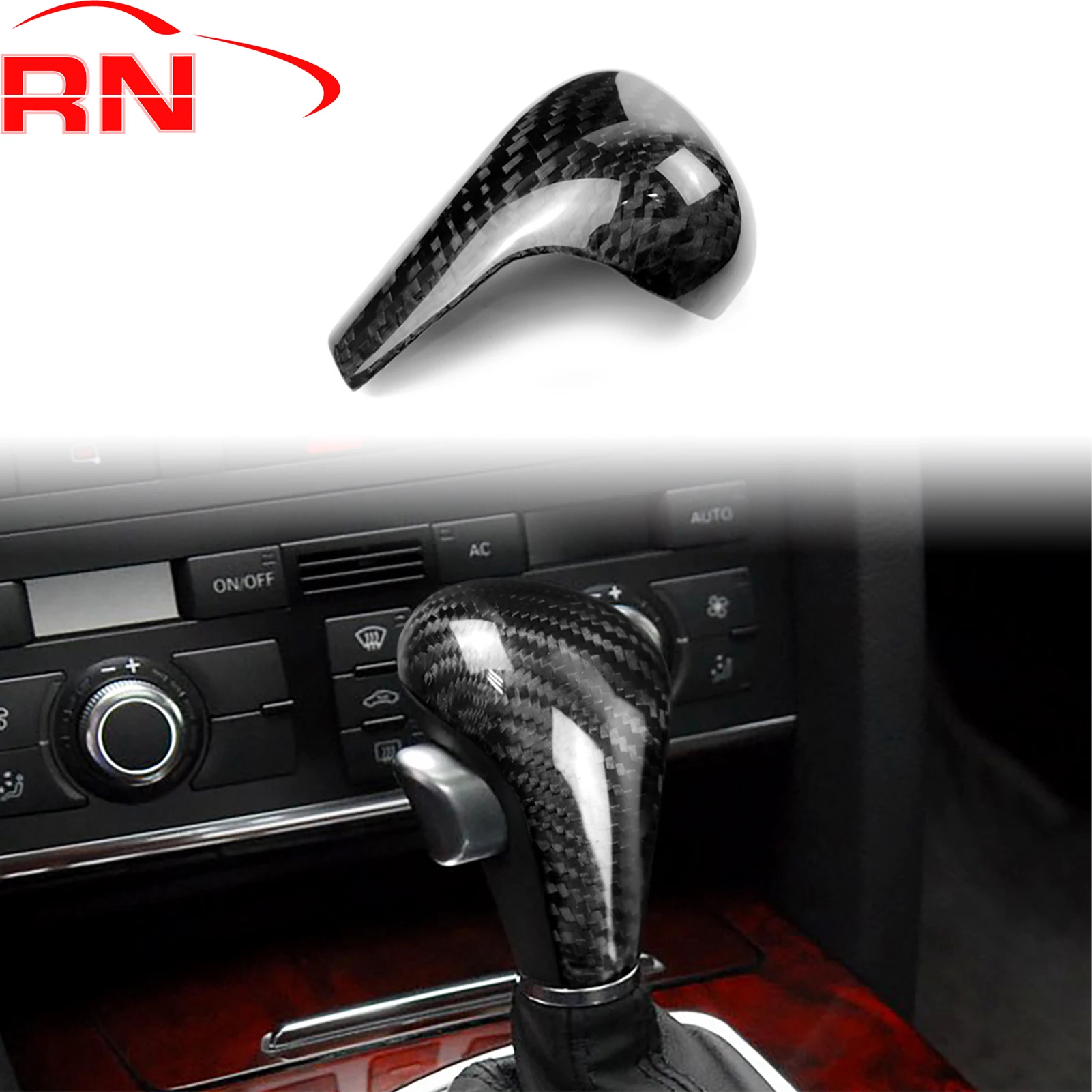 For Audi A4 B8 09-16 A5 08-17 Q5 09-17 Modified Carbon Fiber Gear Shift Handlebar B Decorative Interior Accessories Sticker