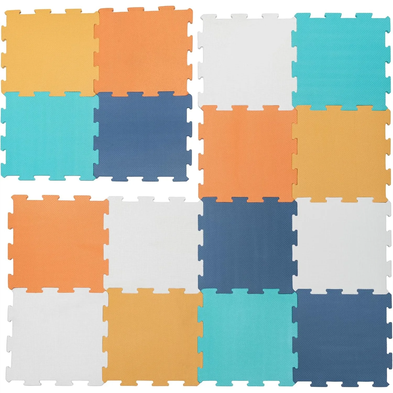

Interlocking EVA Foam Play Mat for Floor, 16-Piece Non-Toxic Puzzle Mats for Kids & Infants, Cushioned Playroom Tiles