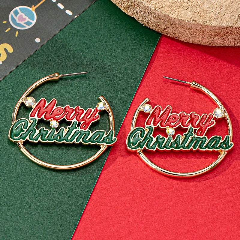 Neue trendige exquisite Weihnachts-Glühbirnen-Ohrhänger für Frauen, einfache Strass-Schleifenohrringe, Weihnachtsfeier-Schmuckgeschenke. – Detail 5