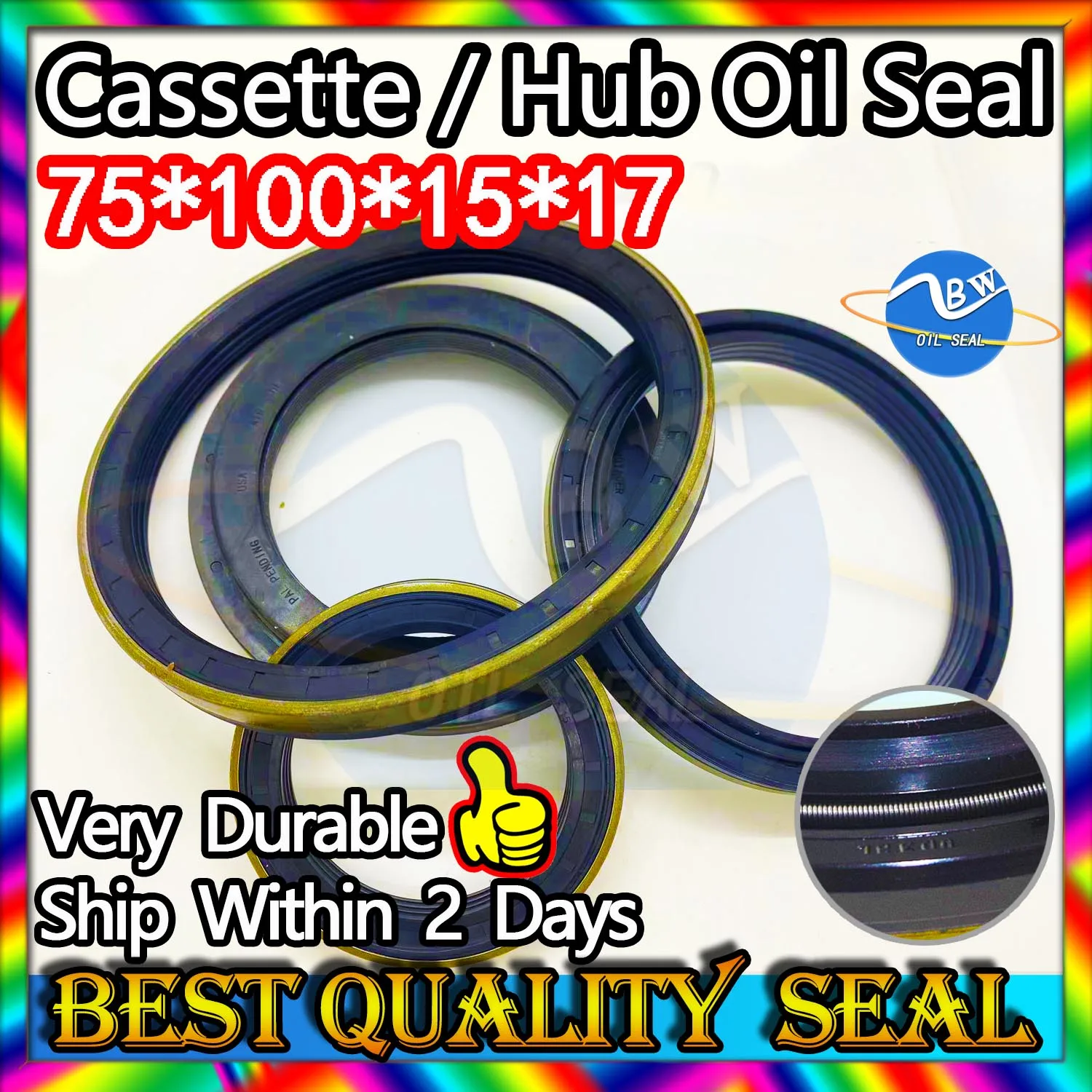 Cassette Oil Seal 75*100*15/17 Hub Oil Sealing For Tractor Cat High Quality 75X100X15X17 Clamshell Shovel Adjust Swing Gear