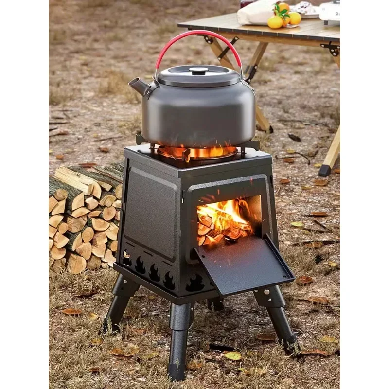 

Wood stove Outdoor portable Field camping cooker Picnic Folding Mobile pot stove Heating