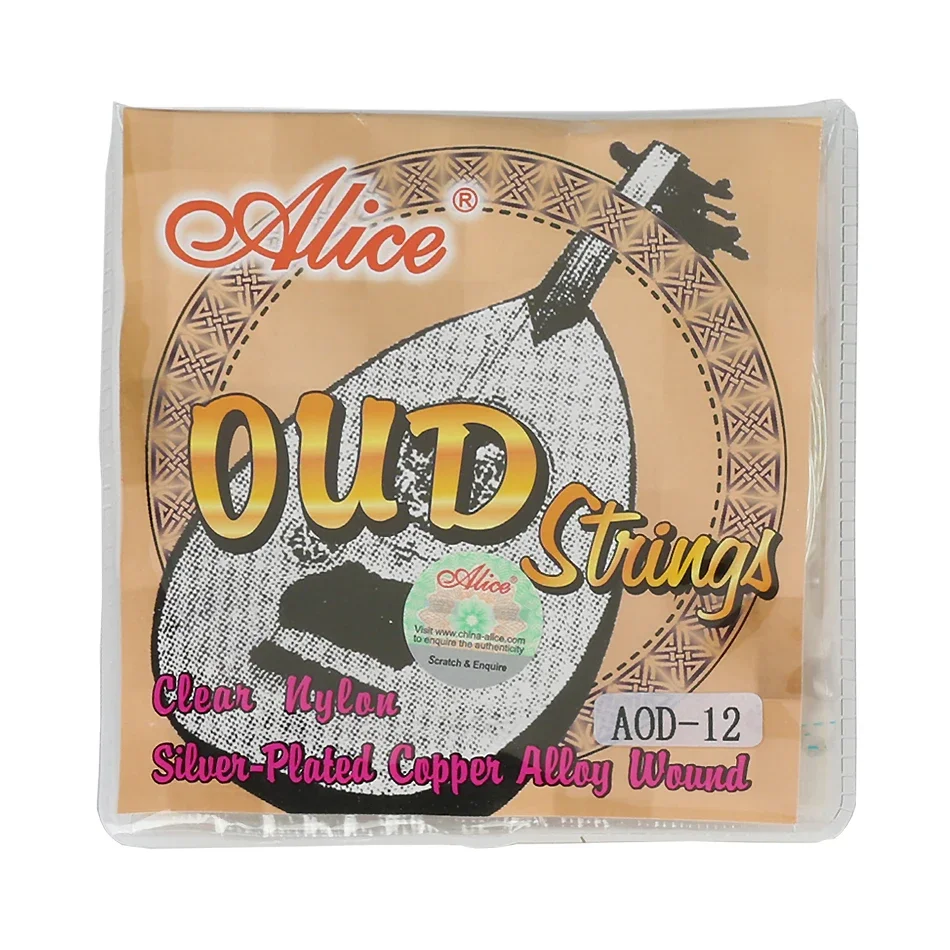 Original Alice AOD-12 OUD Strings UD/UT 12 Courses Strings Clear Nylon And Silver-Plated Copper Alloy Wound