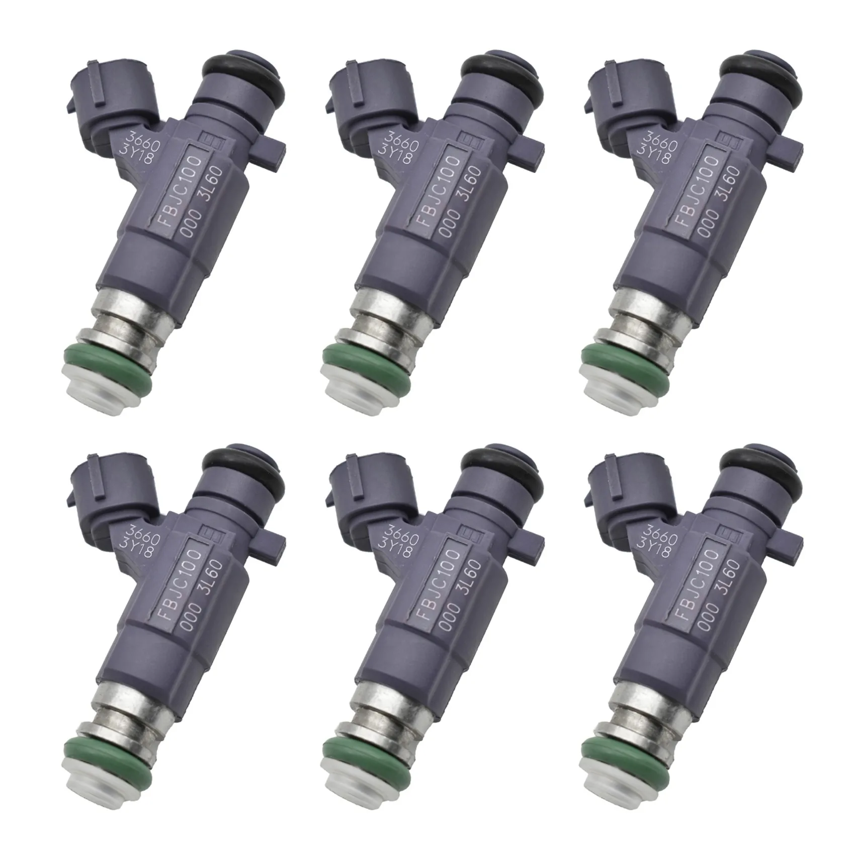 

6Pcs Fuel Injectors Nozzle 16600-2Y915 166002Y915 FBJC100 for Nissan X-Trail T30 T31 2.5 Infiniti Petrol Nozzle Blue