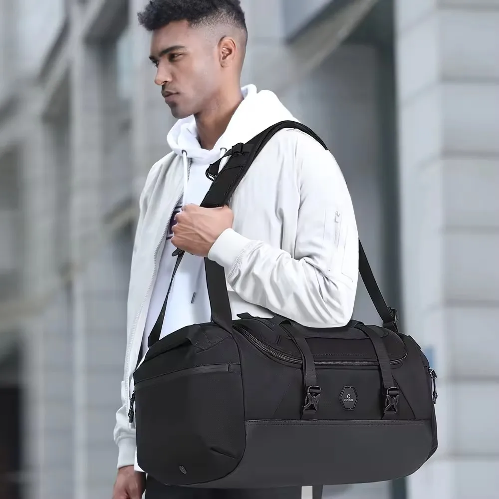 OZUKO75L bolsa de lona Weekender de gran capacidad, equipaje de viaje para hombres, bolsa deportiva para senderismo al aire libre, equipo de fútbol, mochila, bolsa de bola