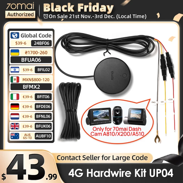 70mai Dash Cam Omni+Hardwire Kitセット