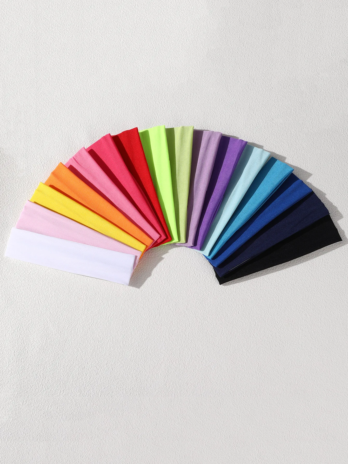16 Stück/Set bunte Sport-Stirnbänder für Mädchen, dekoratives Stirnband-Set, geeignet für die tägliche Dekoration – Detail 5