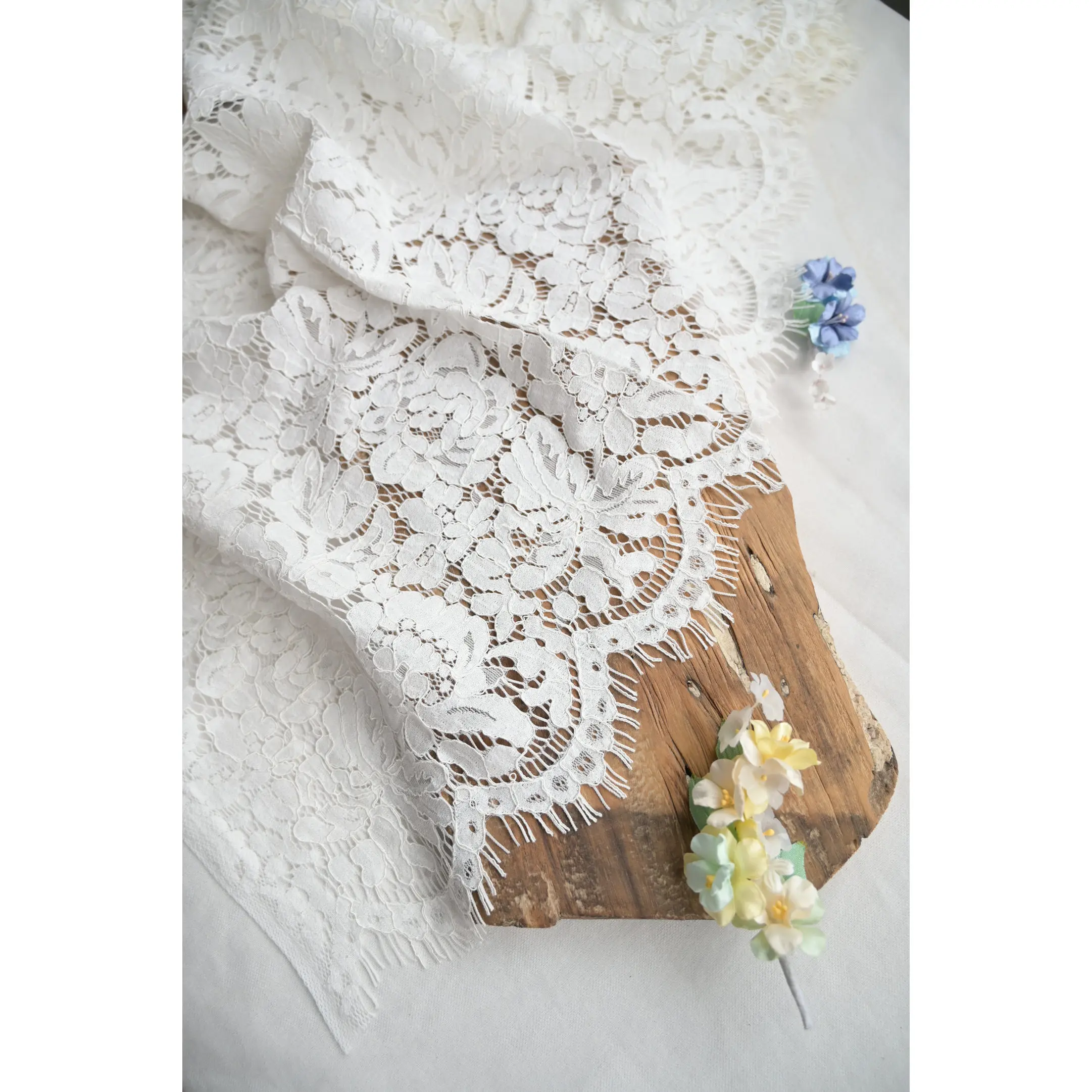 150CMX36CM ، الحدود القطن رمش أقمشة الدانتيل. DIY بها بنفسك الخياطة فساتين الزفاف الزفاف. نسيج الدانتيل الفرنسي 2025 نسيج عالي الجودة الدانتيل #3