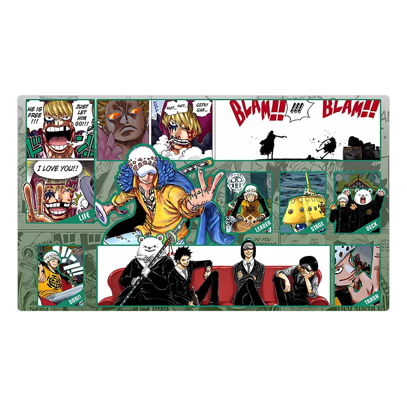 OPCG One Piece Luffy Nami Charlotte Katakuri Anime Playmat Trading Card Game Mat Dedicated Card Play Against Table Mat 60x35cm