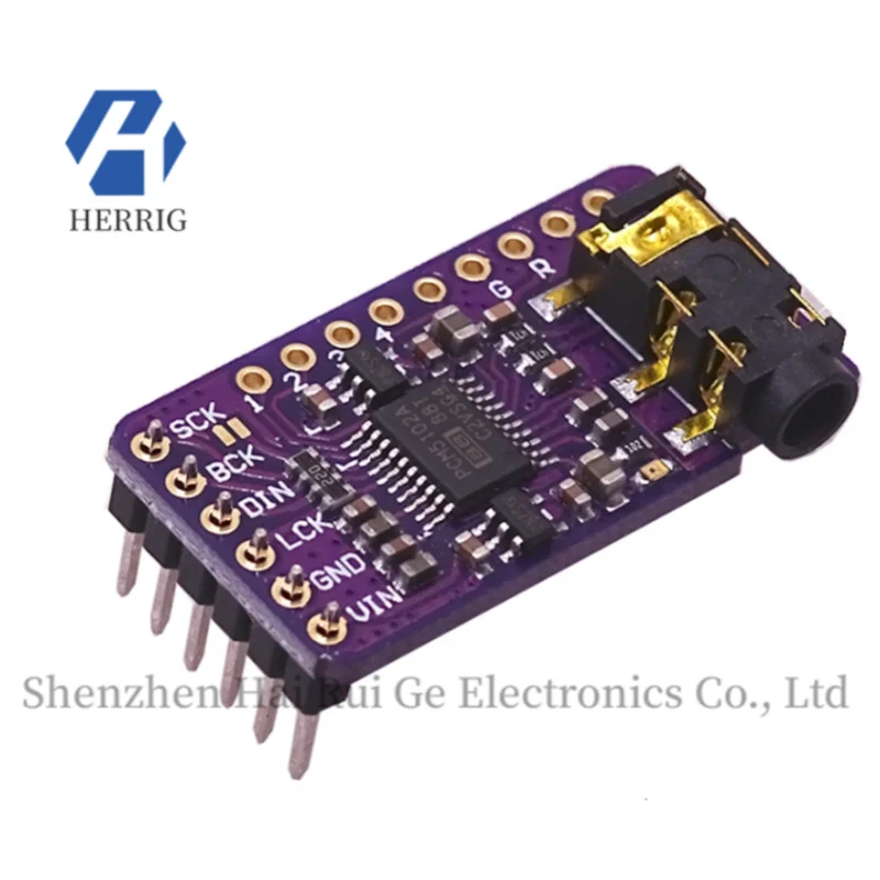 

PCM5102 Module: Stereo DAC, Digital-to-Analog Converter, Interpolated Audio Module, PLL Voice Module