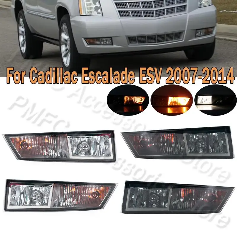 Car Front Bumper Fog Light Fog Lamp Assembly Daytime Running Drive Lamp For Cadillac Escalade ESV 2007-2014 10383562 10383563