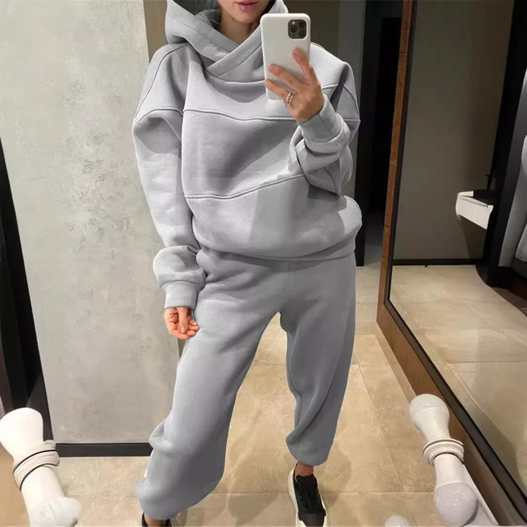 

2025 YJKDYK Spring Autumn Women's Tracksuit Female Pullovers Loose Hooded Sweatshirt + Sport Pants Women's Clothing Sets