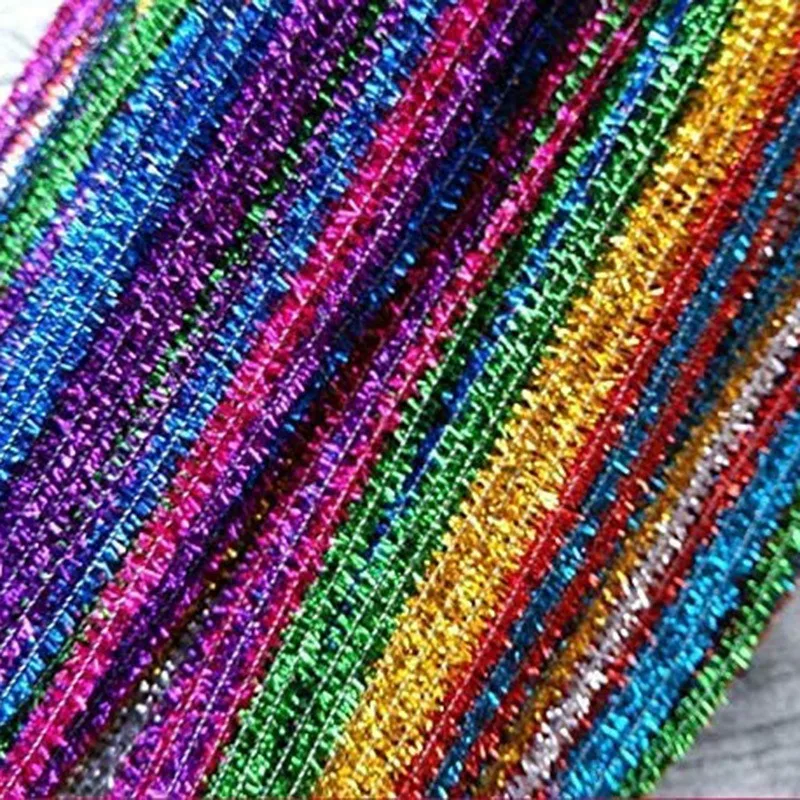 200 peças limpadores de cachimbo hastes de chenille crianças diy artesanato brinquedos educativos arte artesanato criativo decorações