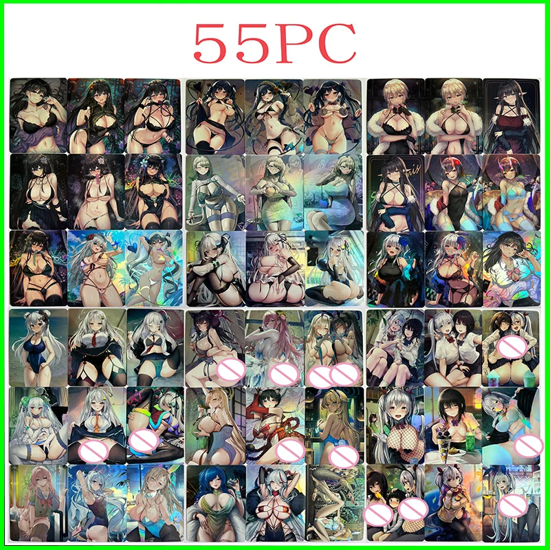 Anime Characters DIY Collectible Cards Iwanaga Kotoko Mizuhara Chizuru Laser Flash Cards Game Toys Christmas Birthday Presents