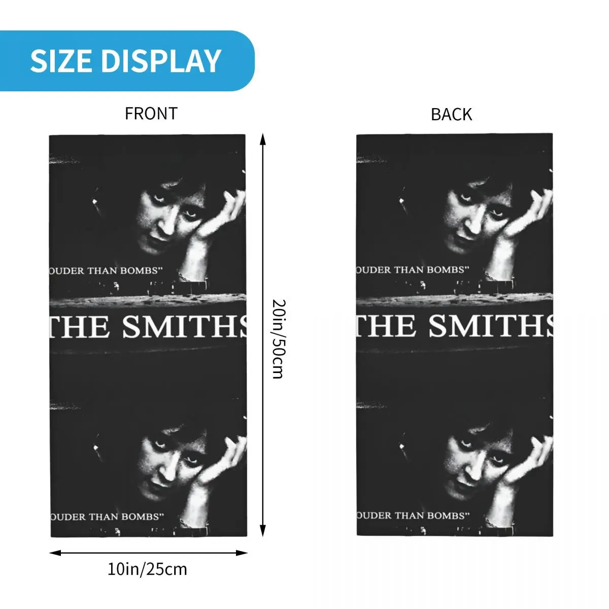 The Smiths Louder Than Bombs Bandana Neck Gaiter Motorcycle Club The Smiths Face Scarf Running Unisex Adult Washable