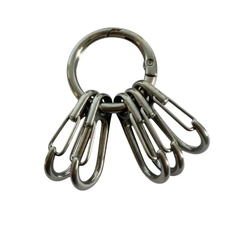 Metall-O-Ring-Federverschlüsse mit 5 Stück Hakenverschlüssen für DIY Öffnbare Runde Karabiner Schlüsselanhänger Clips Hakenverschlüsse Zubehör – Detail 7