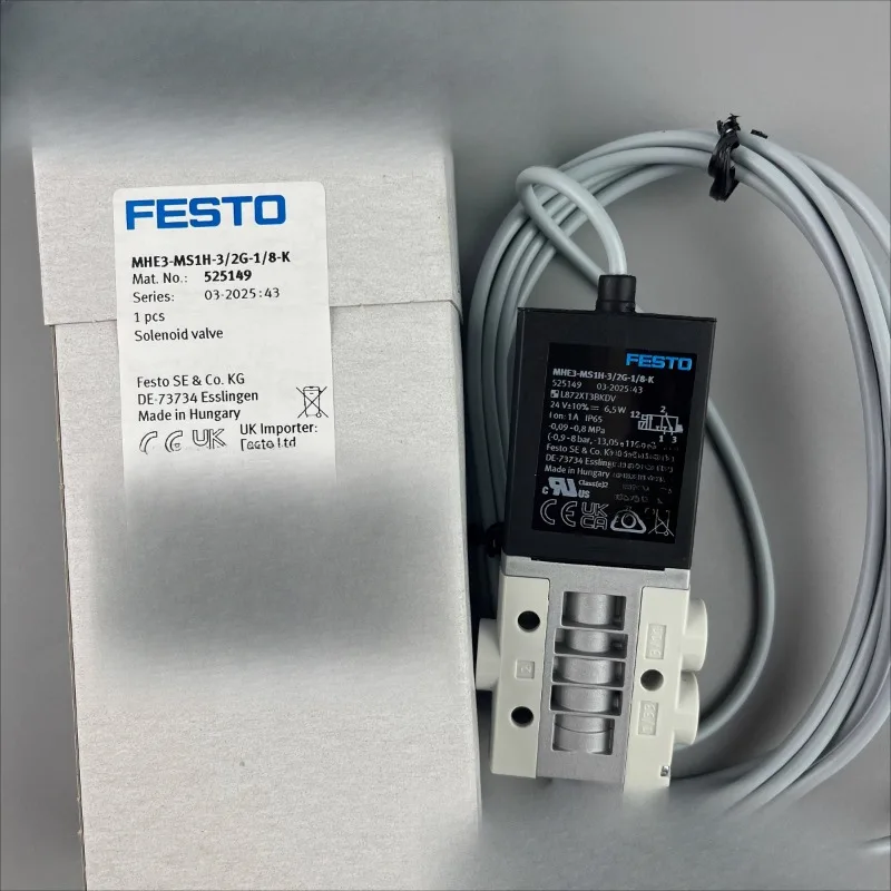 

Parts for FESTO Festo Solenoid Valve MHE2-MHE3-MS1H-3/2G-1/8-M7-K 525149 196133