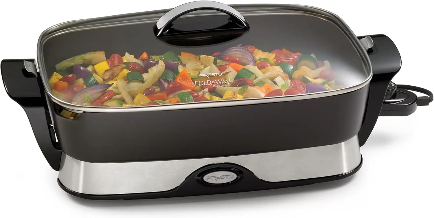 06857 16-inch Electric Foldaway Skillet, Black