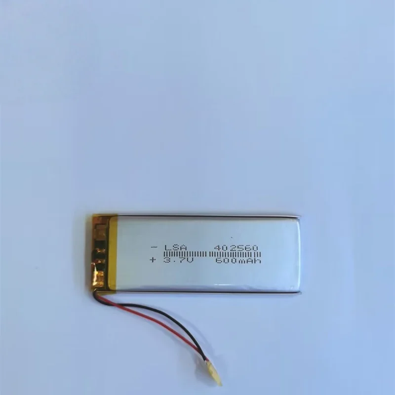 402560 Polymer Lithium Battery 600mAh 3.7V for Smart Wearables LED Lights and Cabinet Light Strips