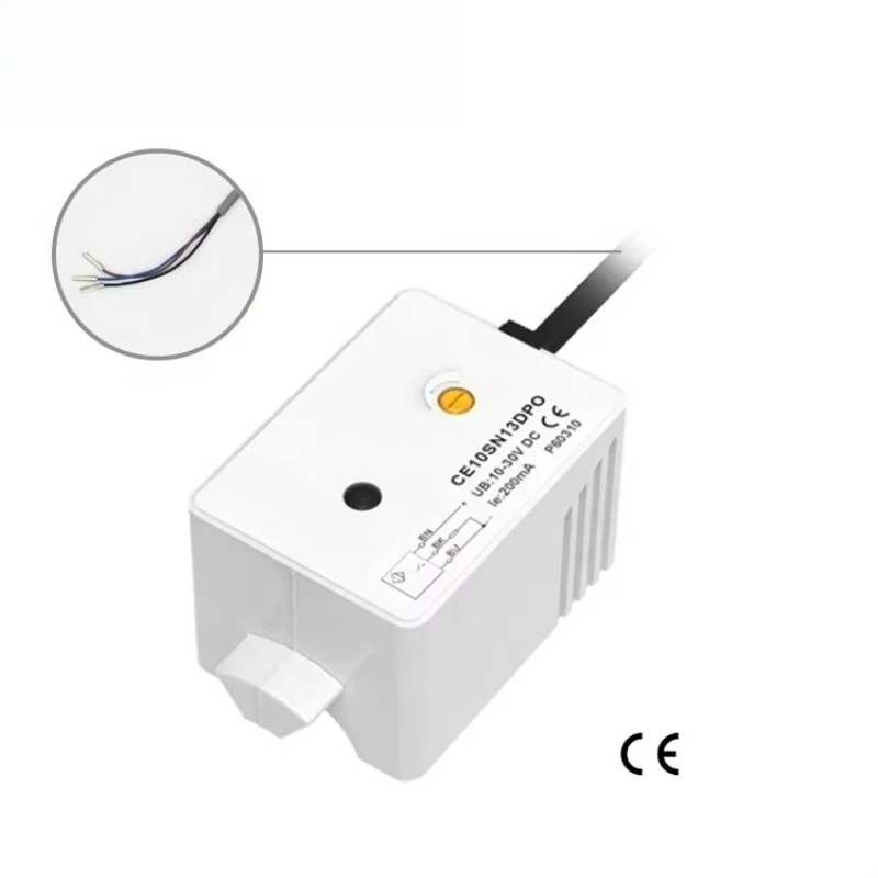 Capacitive Proximity Sensor Pipe Liquid Water Level Sensor Switch IP67 Protection 10-30VDC PNP NO (CE10SN13DPO)
