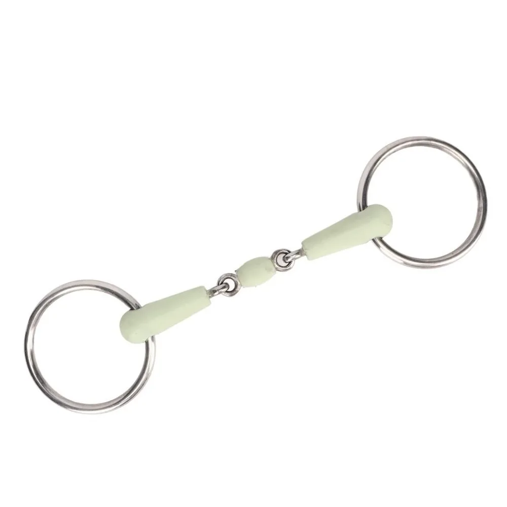 Stable Chain Structure Chain Snaffle Bit Polished Surface Durable Equine Mouth Bit Stainless Steel Horse Snaffle Bit Riding Use