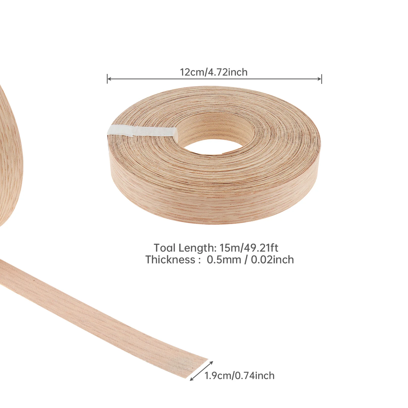 15M Hot Melt Adhesive Wood Edge Banding Furniture Cabinet Wood Surface Table Pre-glued Veneer Edging Tape Funiture Accessories image 4