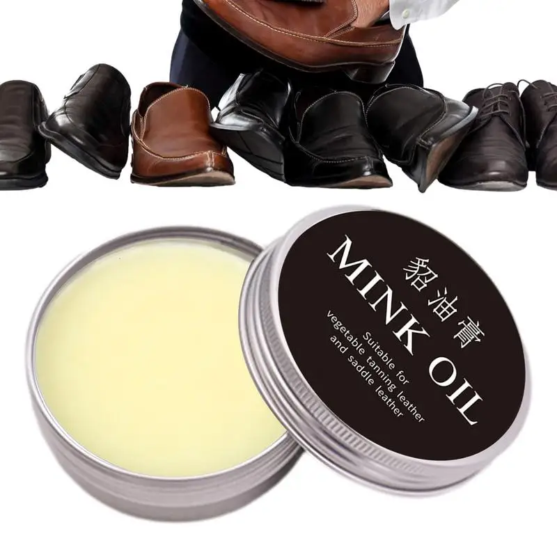 Leather Care Cream Leather Restoring and Refurbishing Cream with Mink Oil Leather Conditioner Cleaner for Bags Leather Furniture