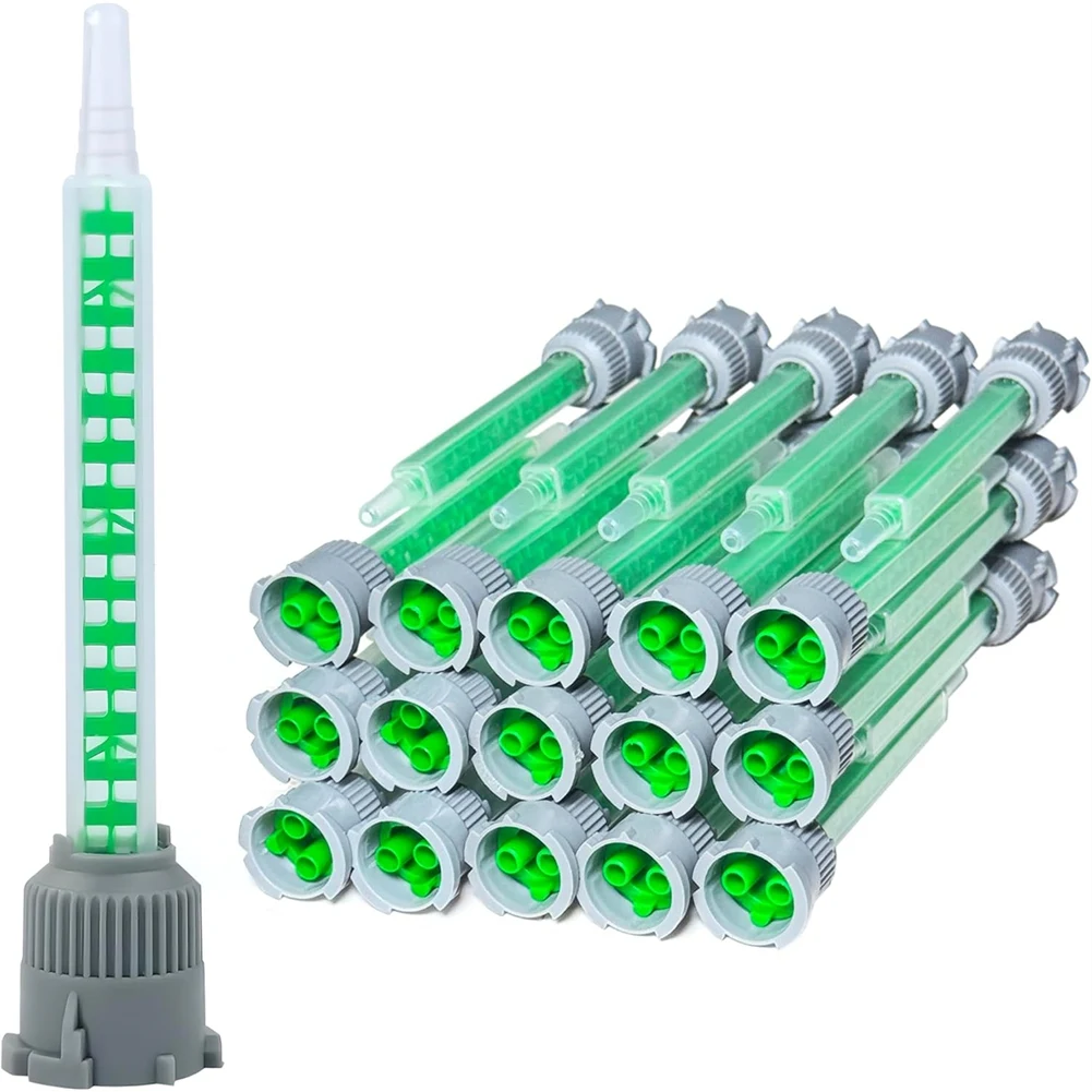 Special Offer~For Resin Adhesive Compatible 20 PCS Epoxy Mixing Nozzle Tips 50Ml Cartridge Support 1:1& 2:1 Ratio