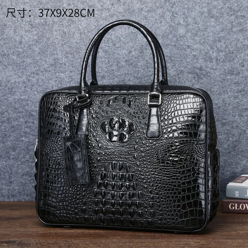 Men's Crocodile Messenger Business Computer File Large Capacity Luxury Brand Classic Men Portfolio Laptop Leather Briefcases Bag