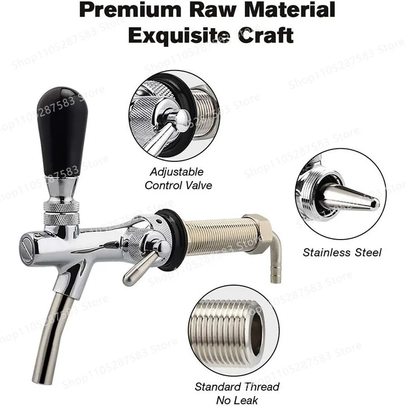 Craft beer draft dispenser faucet - anti-foaming, beer wall accessories