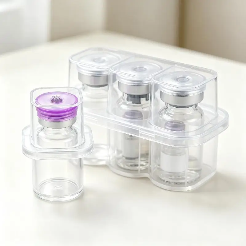 New-1/5/10Pcs Mini Transparent Peptide Storage Case Vial Stackable Refrigerator Storage Box 3mL Vial Storage Case For Lab & Home