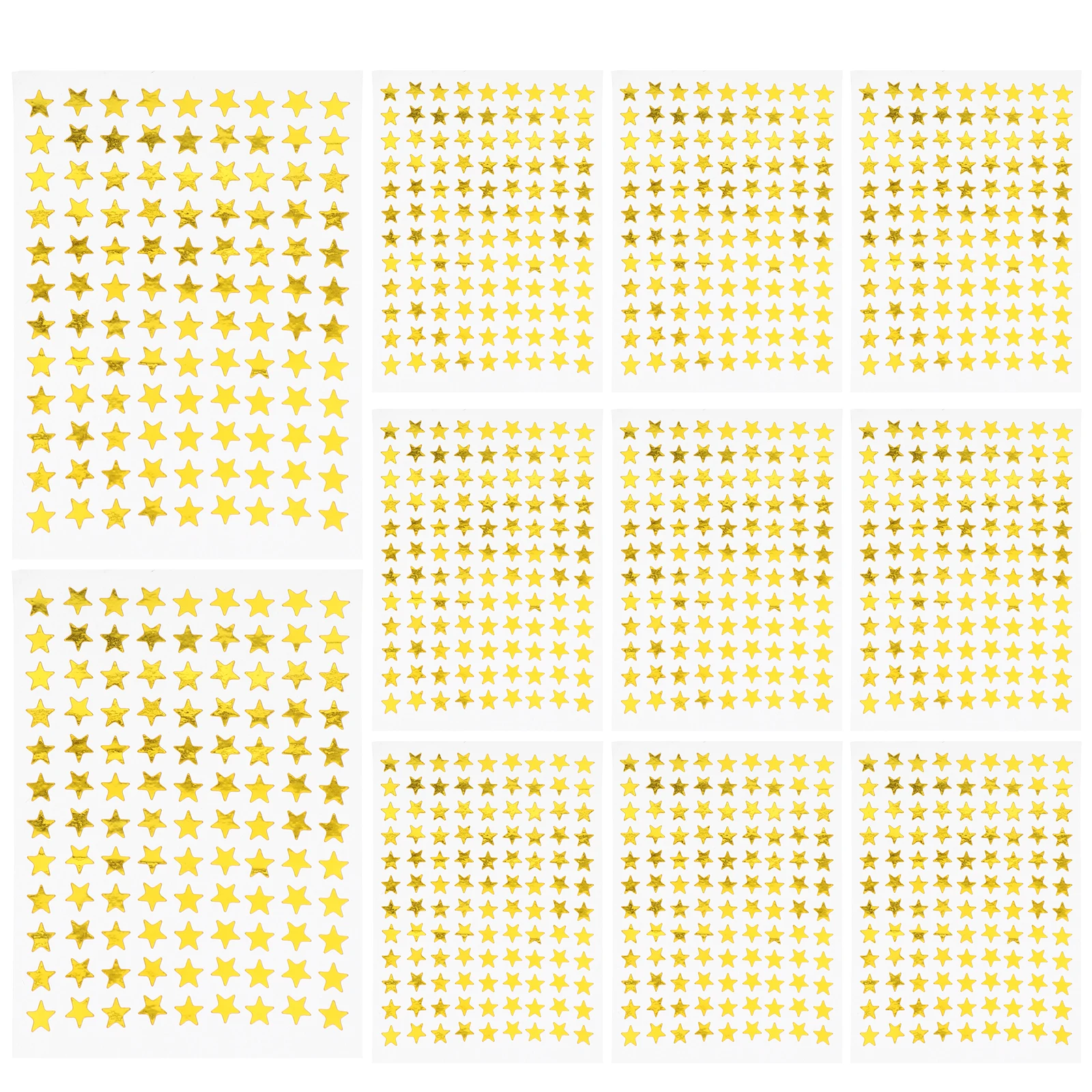 100 hojas de pegatinas de estrellas doradas, pegatinas de recompensa de pentagrama para pupila, calcomanías autoadhesivas extraíbles para aula, maestro de guardería