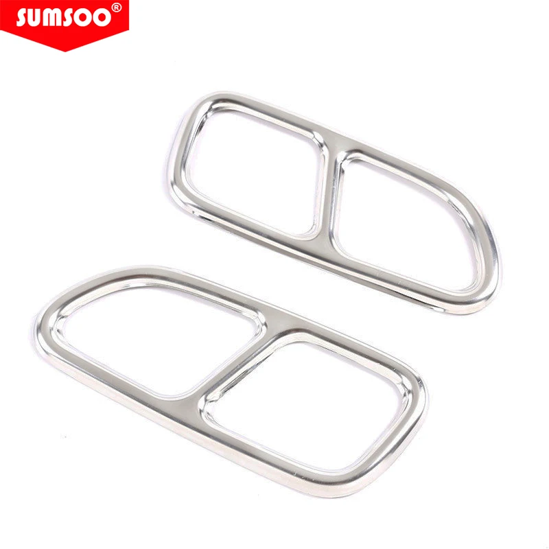 

1 пара для Mercedes-Benz GLA GLC GLE, автомобильные аксессуары из нержавеющей стали, выхлопная крышка, модифицированный глушитель выхлопной трубы, автодекоративные детали