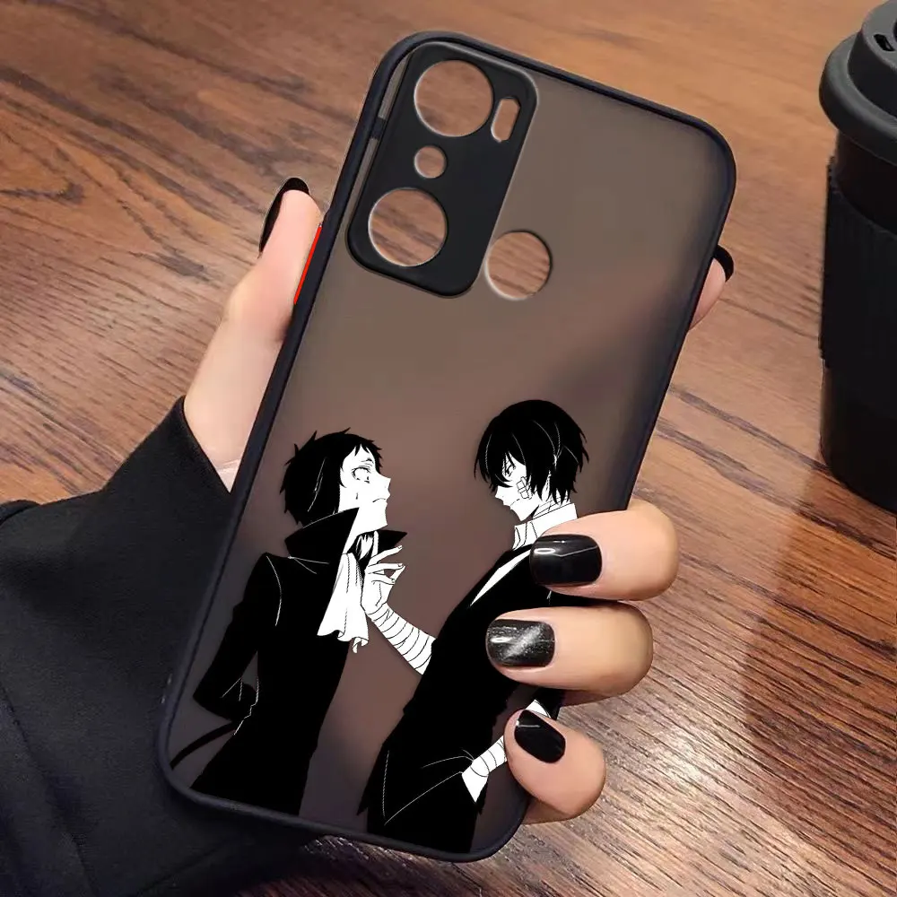 Matte Phone Case for infinix HOT 20I 12 12I 11 11S 10 10I 10S PLAY 9 Pro POVA 3 CAMON 15 17P Case Funda Bungou Stray Dogs Dazai