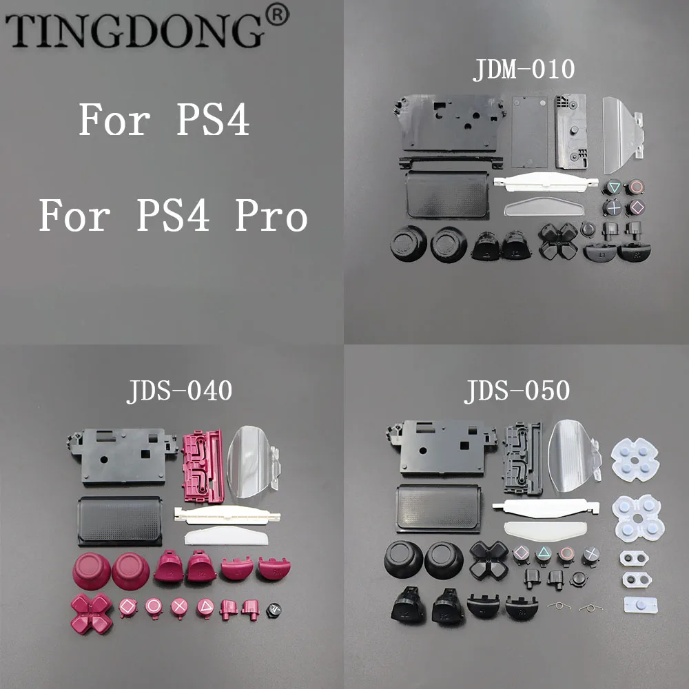 1 مجموعة كاملة الإسكان إصلاح أجزاء D-الوسادة دائرة مربع مثلث X زر مجموعة ل PS4 برو تحكم JDS-040 050 JDM-010 #1