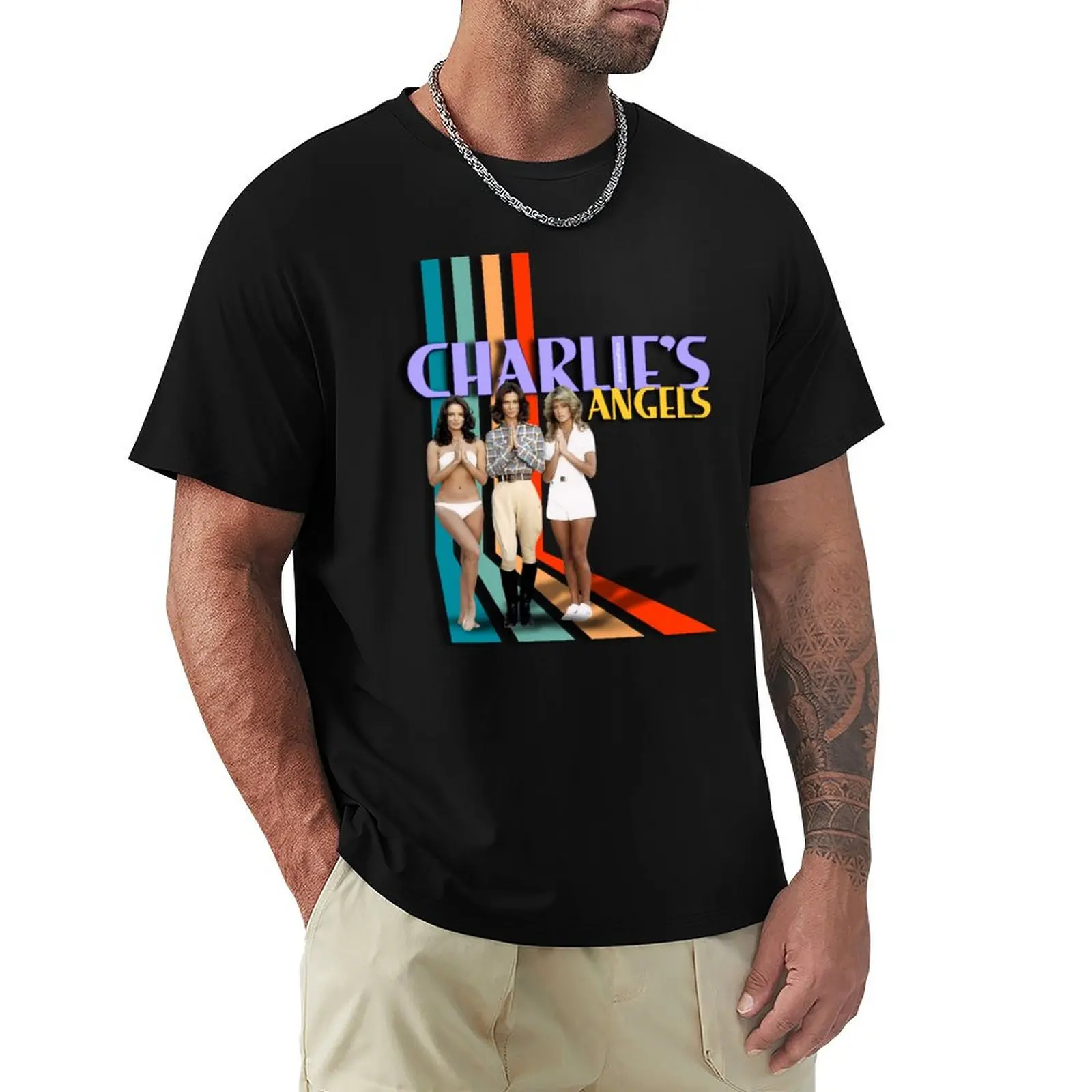 Charlie's Angels 1970s TV Shows Aaron Spelling T-Shirt Anti-Pilling Casual T-Shirt