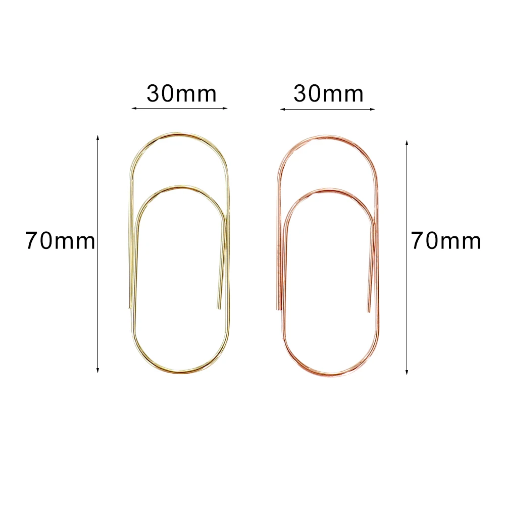 70x30mm factory supply 10pcs super big size paper clips 2 colors available large wide paper clips on Promotion