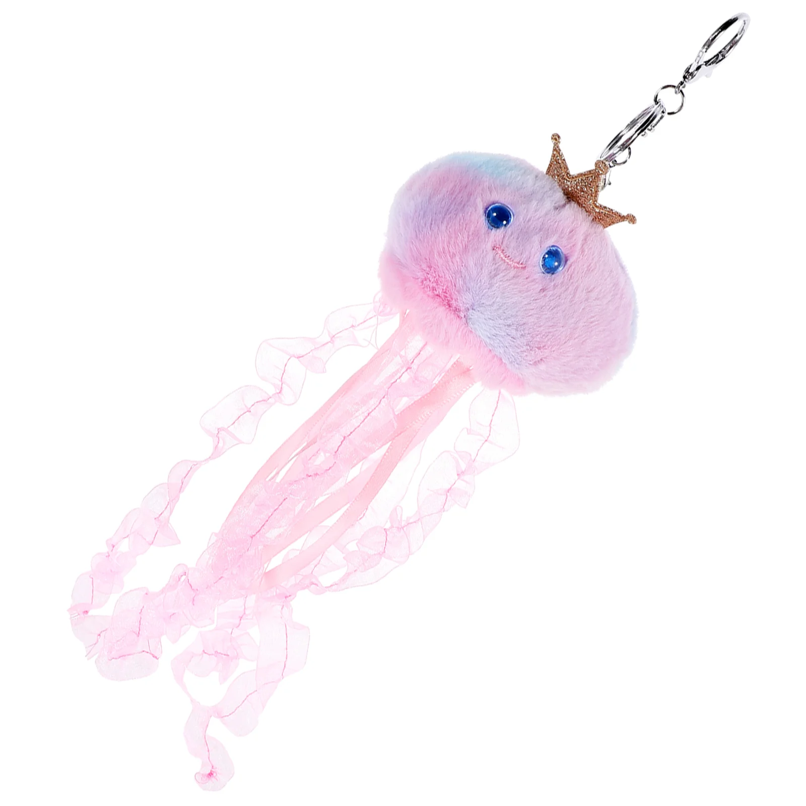 Jellyfish estética Plush Chaveiros, chaveiros dos desenhos animados para sacos, pingente animal do carro, favores rosa do partido, senhorita