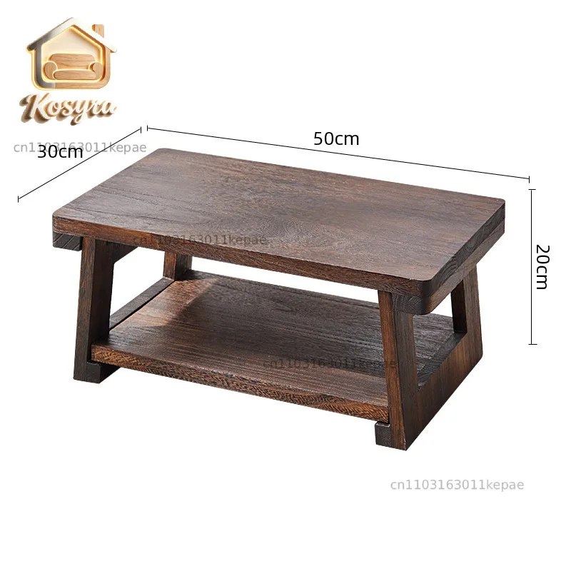 Solid Wood Tatami Small Tea Table Japanese Household Tea Folding Table Balcony Bay Window Small Coffee Table Home Furniture