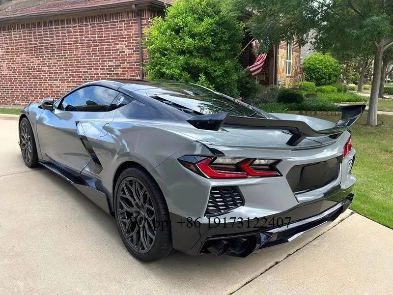 

100% Fitment Rear Dry Carbon Fiber Z06 Style Rear Wing Fit for C8 Z51