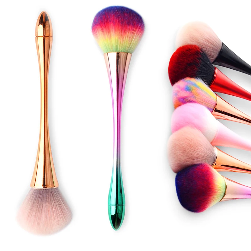 6 Styles Gold Powder Brush Professional Nail Art Make Up Brush Large Cosmetic Face Cont Cosmetic Face Cont Brocha Colorete Tools