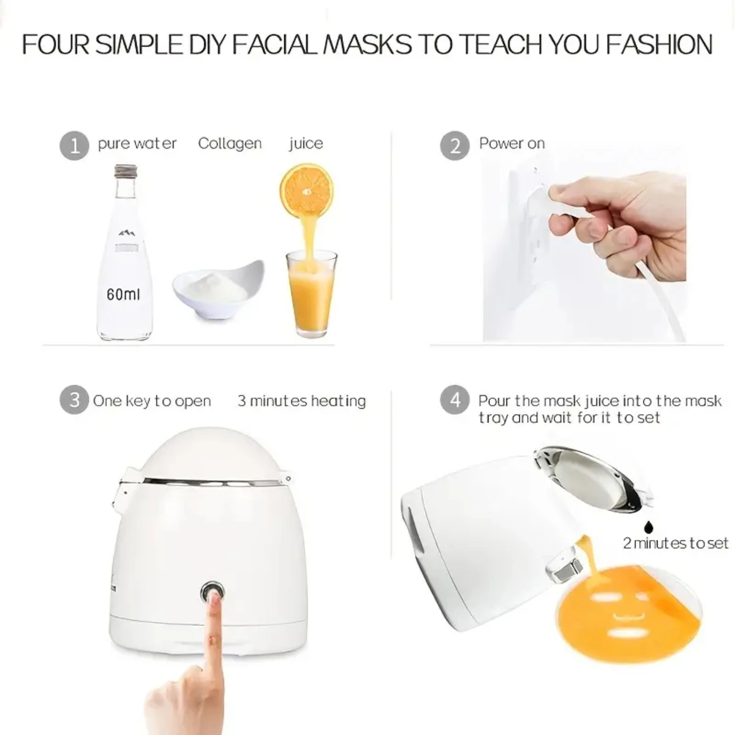 Homemade Moisturizing DIY Facial Mask Machine - Household Beauty Equipment for Fruit and Vegetable Masks