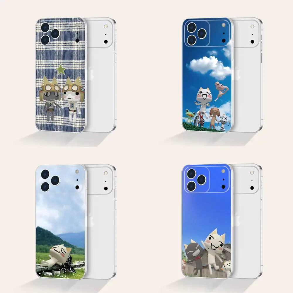 

T-Toro Inoue Cat For iPhone 17,16,15,14,13,12,11 Pro,Max,Plus,X,XS,XR,SE4,E Mini Transparent Print Phone Case