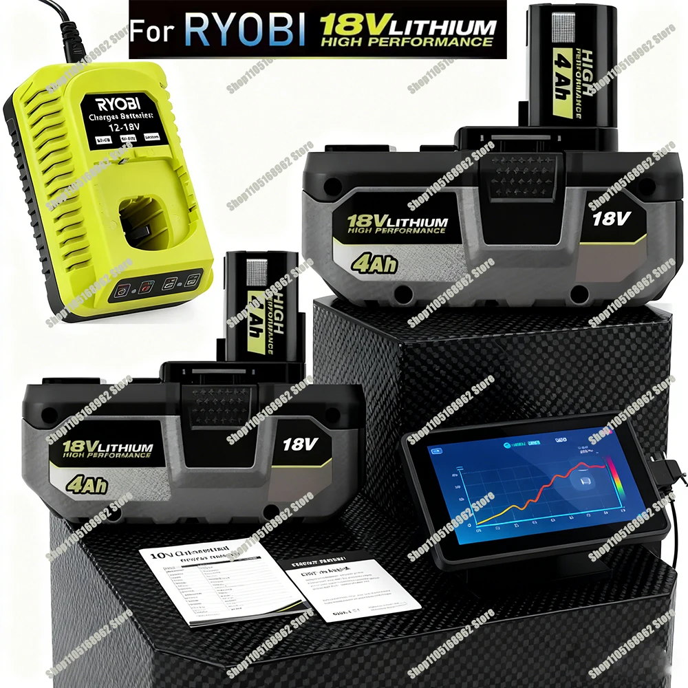

8000Mah 18V for Ryobi P108 Battery Replacement Li-ion Battery P108 P102 P103 P104 P107 BPL1820 RB18L50 Power Tool Baterry