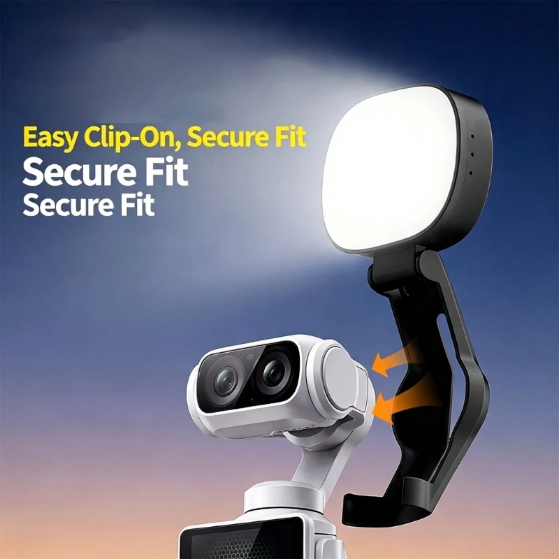 LED Camera Fill Light, Compatible for LunaUltra, Portable Fill Light with 3 Color Temperature Mode, 3 Brightness Levels and F19E